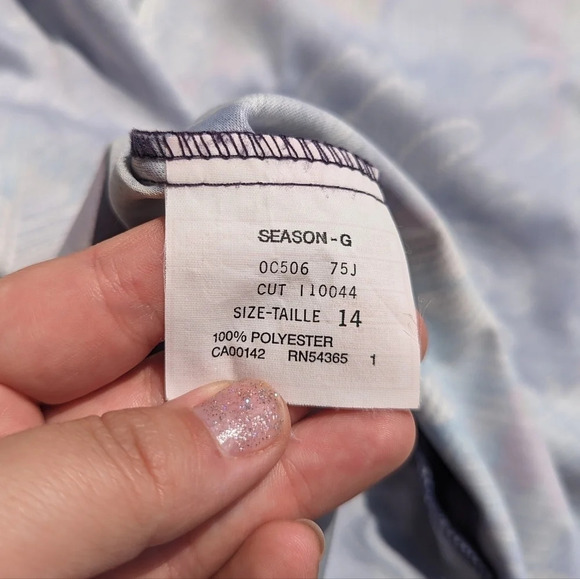 Vintage Tan Jay Floral Silky Open Front Cardigan  with Shoulder Pads Woman 14 - Picture 9 of 10